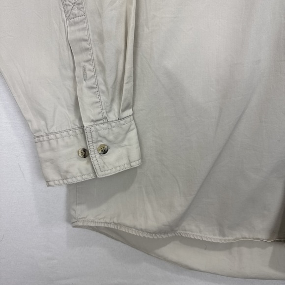 Vintage LEE Western Wear‎ Long Sleeve Button Shirt Men's Large Tan Beige Dress - Picture 6 of 8